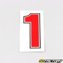 Sticker number 1 red 6.3 cm