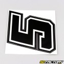 Adhesivo número 5 ribete negro blanco 10 cm