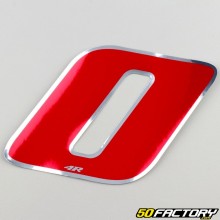 Sticker number 0 holographic red 13 cm