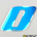 0 cm holographic blue number sticker