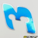 3 cm holographic blue number sticker