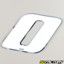 Sticker number 0 holographic white 13 cm