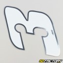 3 cm holographic white number sticker