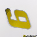 Holographic gold number sticker 6 cm