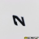 Black Holographic Number Sticker 2 cm