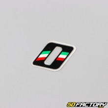 Calcomanía número 0 tricolor Italia 3.7 cm