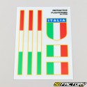 Adesivi riflettenti per casco bandiere Italia