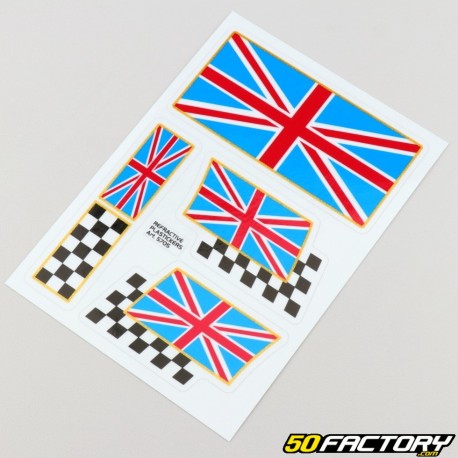 Adesivi catarifrangenti per caschi bandiere inglesi