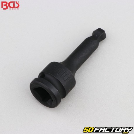 10 mm impact socket male BTR spherical 1/2&quot; BGS 75 mm