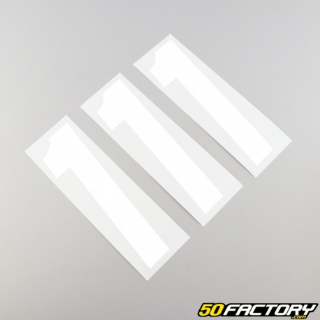 1 cm weiße Nummernaufkleber (Satz von 15)