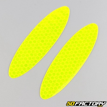 Tiras reflectantes ovaladas amarillas neón de XNUMXxXNUMX mm (xXNUMX)
