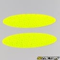 Tiras reflectantes ovaladas amarillas neón de 25x90 mm (x2)