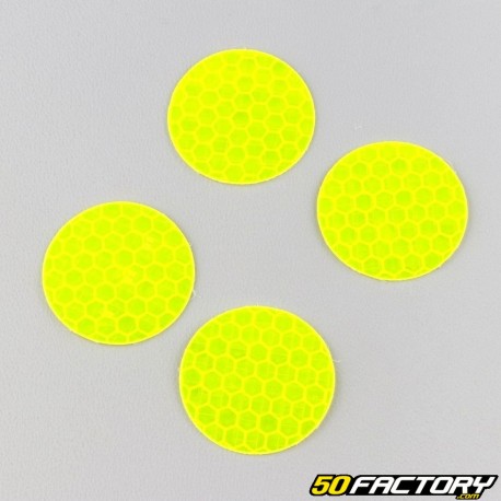 Tiras reflectantes redondas de Ø30 mm (x4) amarillas