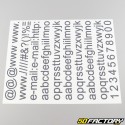Silver web letters and numbers stickers (sheet)