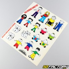 XNUMXxXNUMX cm family stickers (sheet)