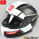 Casque intégral MT Helmets Targo Podium blanc et noir mat