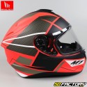 Casco integral MT Helmets Targo Podium rojo y negro mate