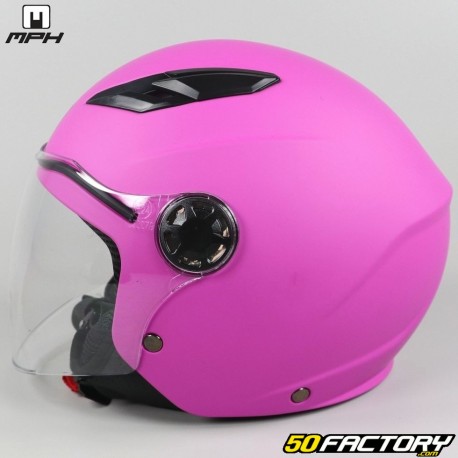 Casco jet infantil MPH Play Solid rosa mate