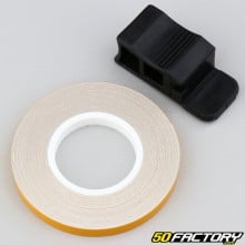 Cinta adhesiva para borde de llanta reflectante amarillo con aplicador de 5 mm