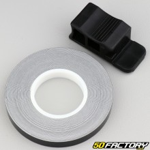 Adesivo friso de roda refletivo preto com aplicador de 7 mm