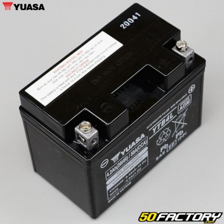 Batteria Yuasa YTB4L 12V 4Ah Acido senza manutenzione Derbi Senda 50, Aprilia, Honda 125 ...