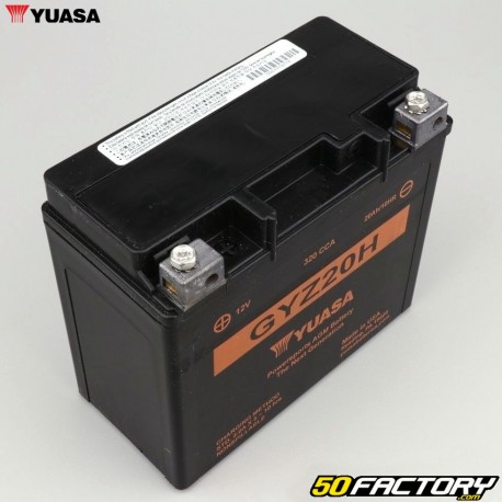 Batteria Yuasa GYZ20H 12V 20Ah Acido senza manutenzione Yamaha kodiak, Kymco MXU 450 ...