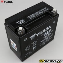 Batterie Yuasa YTX20L 12V 18Ah acide sans entretien Honda VTX 1800, Yamaha YFM Grizzly...