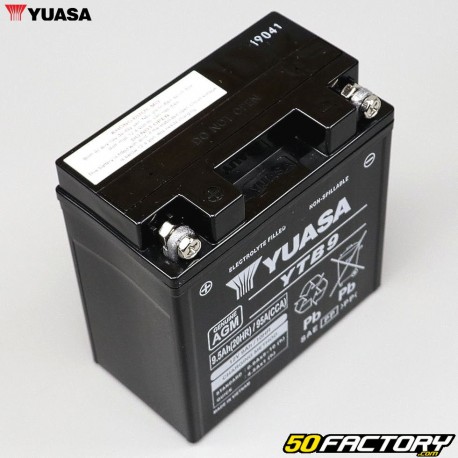 Batería Yuasa YTB9 12V 9.5Ah Ácido libre de mantenimiento Piaggio Liberty,  Aprilia SR, Honda CM 125 ...