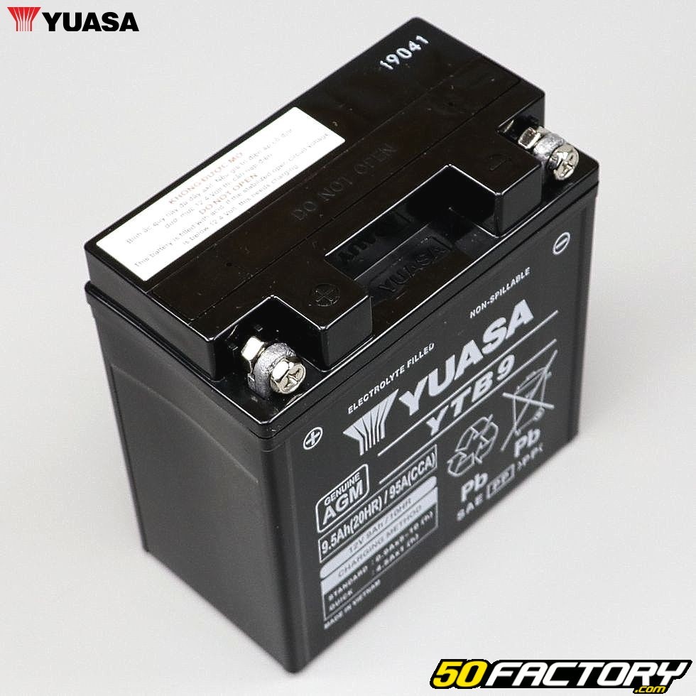 Batterie Yuasa YTB9 12V 9.5Ah acide sans entretien Piaggio Liberty