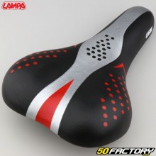 265x165 mm Fahrradsattel &quot;Kinder-Mountainbike&quot;. Lampa Baby schwarz, grau und rot