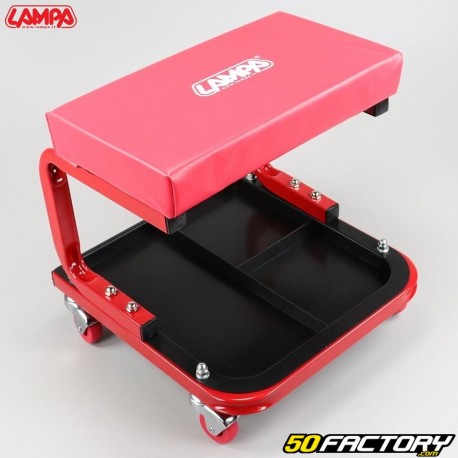 Taburete mecánico con ruedas multifuncional Lampa rojo