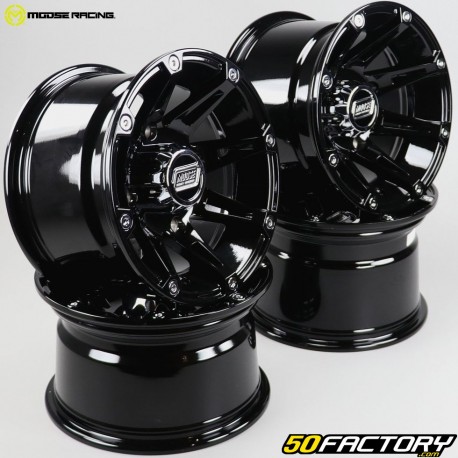 12x4 inch Can-Am rims Outlander 450, Renegade 650 ... Moose Racing 387 black