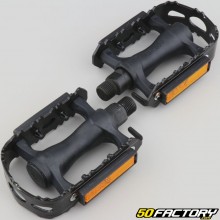 Black alu bike flat pedals 102x63 mm