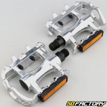 Alu Flat Bike Pedals Chrome 105x65 mm