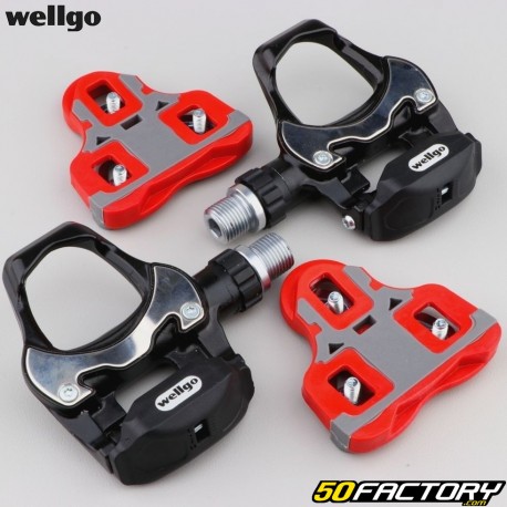 Pedales automáticos de aluminio Look Keo para bicicleta de carretera negra Wellgo