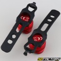 Round front and rear lights with red bicycle LEDs