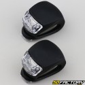 Front and rear lights with black Snail bicycle leds