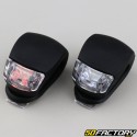 Front and rear lights with black Snail bicycle leds