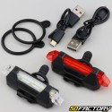 Front and rear rechargeable LED bicycle lights