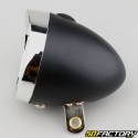 Round 3 led bicycle front light black and chrome