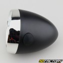 Round 3 led bicycle front light black and chrome