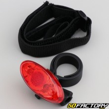 Oval LED bicycle rear light