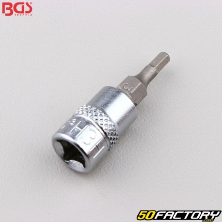 Bussola punta 3 mm maschio BTR forato 1/4&quot; BGS