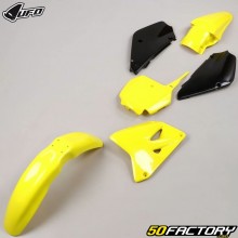 Kit plástico Suzuki RM 85 (2002 - 2018) UFO preto e amarelo