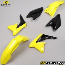 Kit plástico Suzuki  RM-Z XNUMX (XNUMX - XNUMX) CeMoto amarelo, preto e branco
