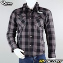 Sobrecamisa de cuadros (con protectores) Restone Moto negra y gris homologada CE