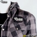 Sobrecamisa de cuadros (con protectores) Restone Moto negra y gris homologada CE