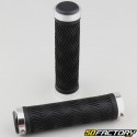 Manopole per bici Wave nero e argento