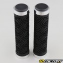 Manopole per bici Wave nero e argento