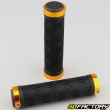 Puños de bicicleta Wave  negro y naranja